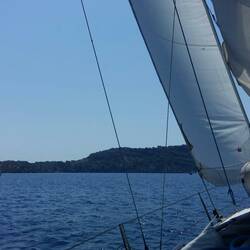 Tollstes Segeln bei 4 Bft. ohne Welle