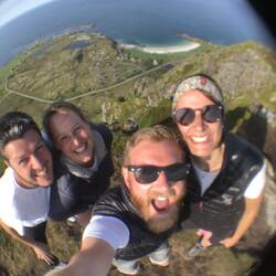 Die Wandergruppe auf dem Hoven