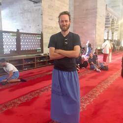 Suleymaniye Mosque - Apparently Anthony was showing too much knee...