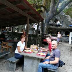 Enjoying a 'Grotto' lunch