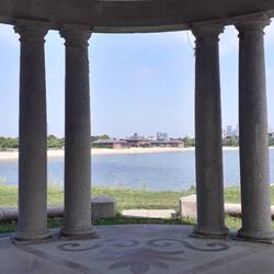 Blick auf Carson Beach