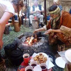 Cooking the flat bread