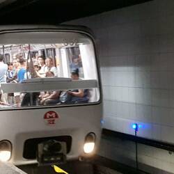 Metro train with something missing - a driver.