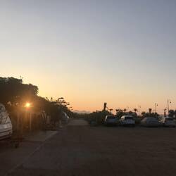 Sonnenaufgang am Campingplatz