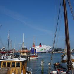 Die Stena Scandinavia vom alten Hafen aus gesehen