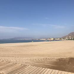 Der letzte Strandbesuch am Campingplatz Mazarron