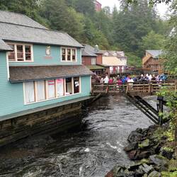 Another view of the "main street" in downtown Ketchikan.