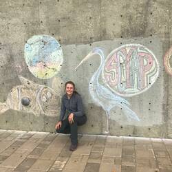 Straßenkunst mit schönen Farben