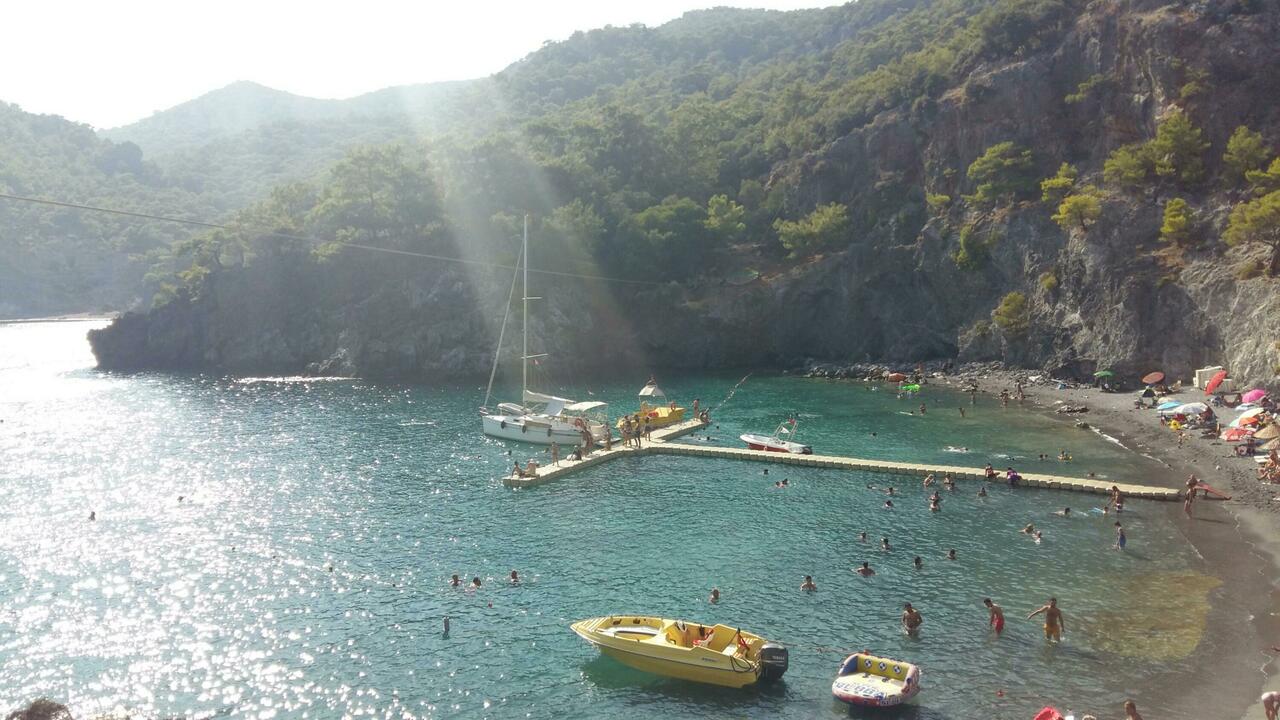 Patagon am Schwimmsteg