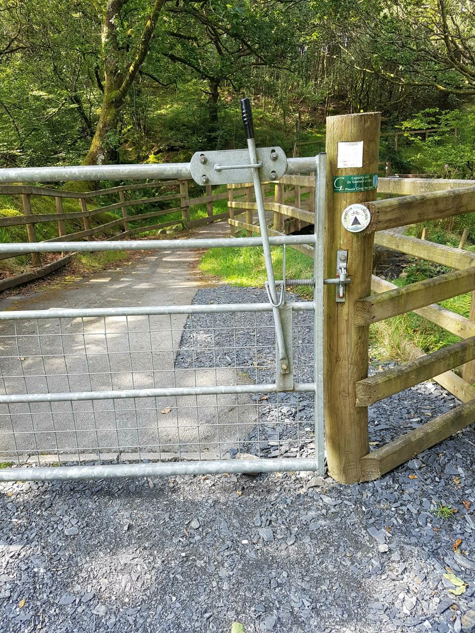 Gate on Llyn Trawsfynydd cycle path