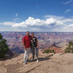 An iconic photo - clouds floating above the Grand Canyon.