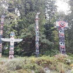 Totem poles in stanley park