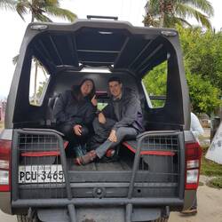 Abfahrt mit dem Jeep