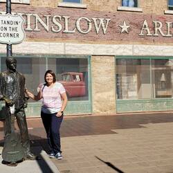 We had to stand on the corner, of course.