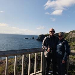 Kern and I at a viewpoint on Skerwink Trail.