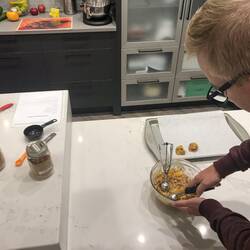 Pfirsich-Haferflocken-Kekse. Die gartenfrischen Pfirsiche waren leider aus 😔