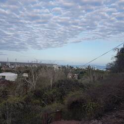 Rückweg mit Ausblick. Hinten ist leicht die Insel Santa Fe zu erkennen