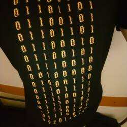 My Ayreon shirt. Appropriate, no? Try to solve the code.