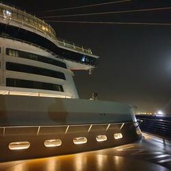 Das Auslaufen beginnt. Auf zur neuen Route!