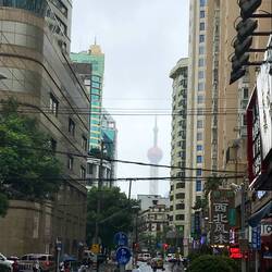 Downtown Shanghai, wir mittendrin