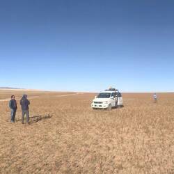 One of our many 10 minute breaks on the Mongolian Steppe