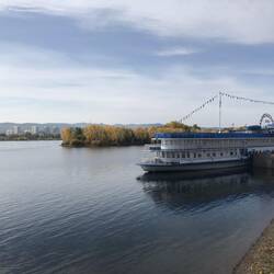 Blick auf den Fluss Jenissej