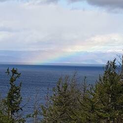 Baikal mit Regenbogen