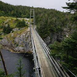 Suspension bridge at La Manche