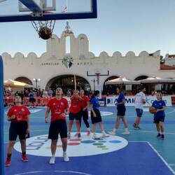 Basketball-Event auf dem Marktplatz
