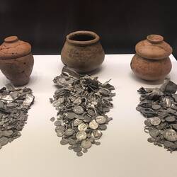 Hoard of Cerro Colorado - 3 vessels filled with silver from late 3rd - early 2nd century BC