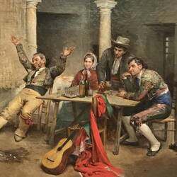 After the Bullfight by José Denis Belgrano circa 1885-1890