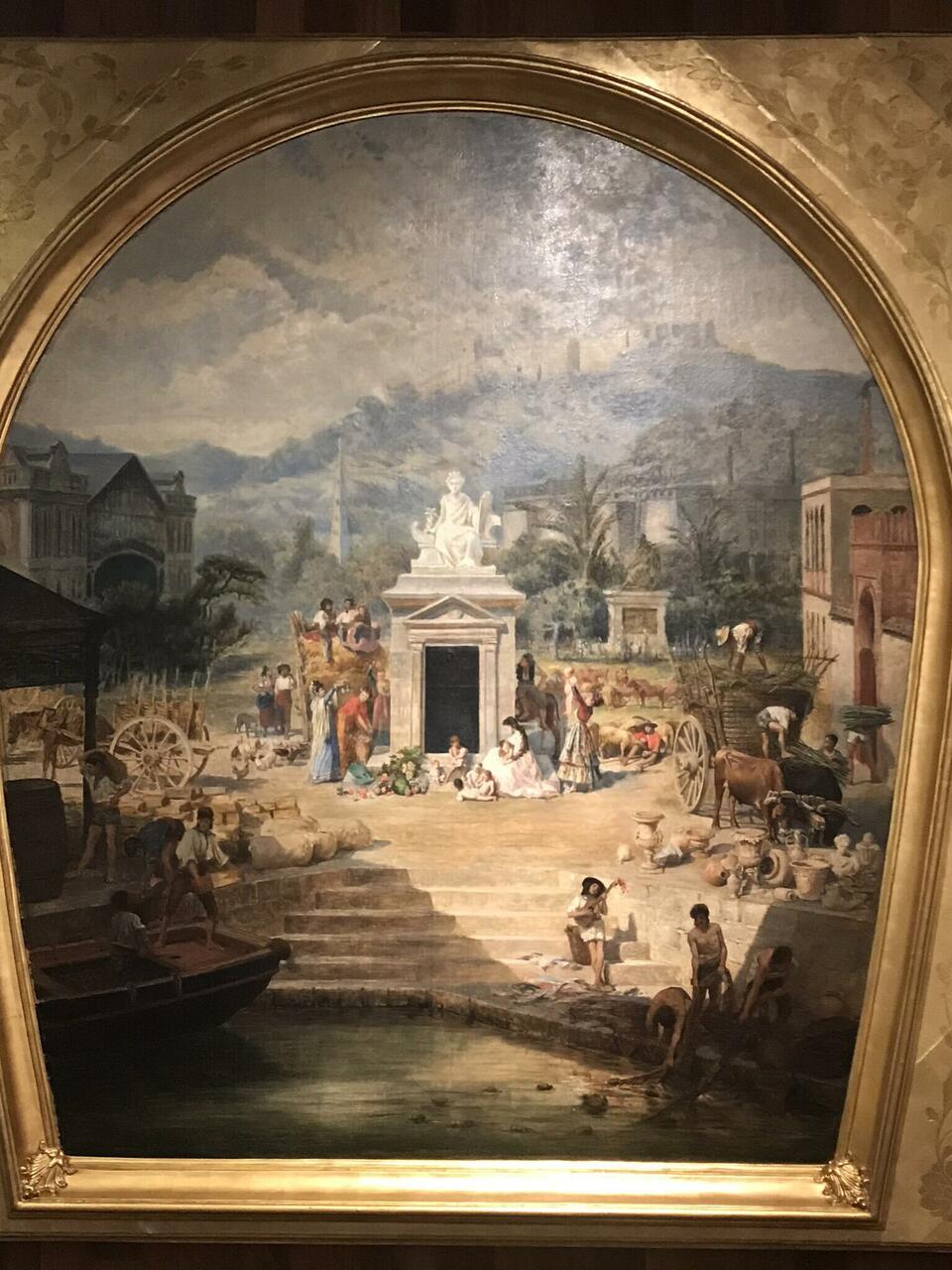 Allegory of the Hisyory, Industry and Commerce of Málaga (1870)