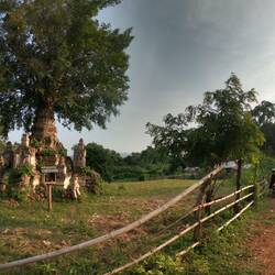 Bäume können manchmal auch aus Minipagoden wachsen