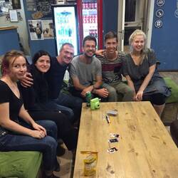 Letzter Abend im Rolling Stones Hostel mit