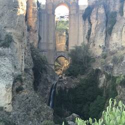 Bridge and Waterfall