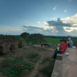 Popcorn im Sonnenuntergang