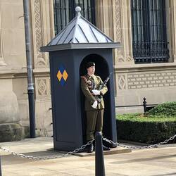 Guard on duty at the Palace of the Grand Duke of Luxembourg