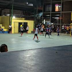 Found a local indoor soccer game to watch, right behind the hotel