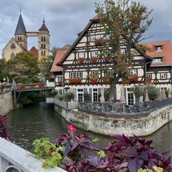 Agnesbrücke Blick auf Esslinger Burg