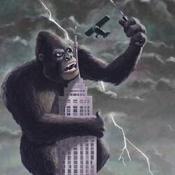 Lucky to get this pic, dam ape was only up there for a little while (for Nick)