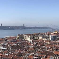 Able ro see the bridge as the fog cleared