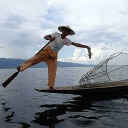 Der "fake" Fisherman und sein Fisch