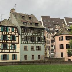 Unique architecture in UNESCO Heritage part of Strasbourg