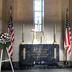 Memorial in chapel at American Cemetery