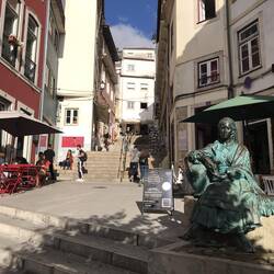 Statue celebrating Fado performer