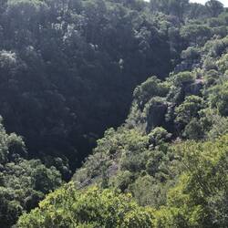 The ruins are right near a gorge