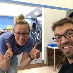 Viel Freude im Waschsalon