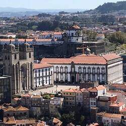 Sé Cathedral with the old Abbey, now a military facility in the background