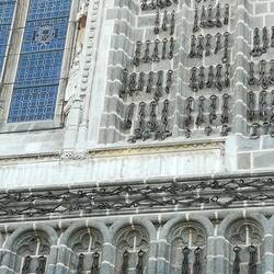 Monastery exterior with chains