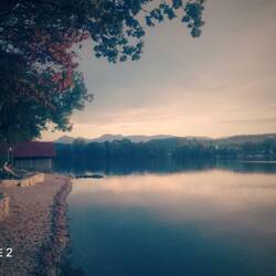 Camping Gut Horn, bevor die Nacht einbricht.